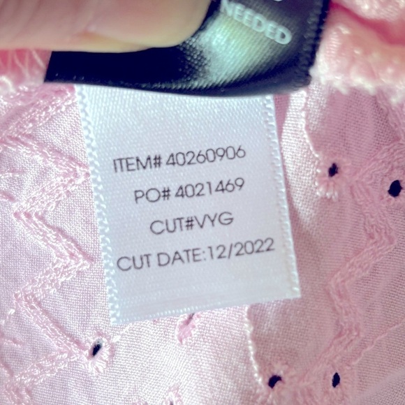 Torrid Plus Sz 2X Pink Eyelet Button Down Peplum Shirt - Picture 13 of 13